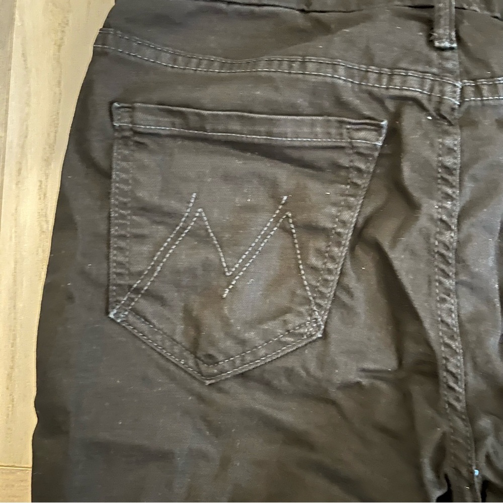 Mother looker ankle fray black jeans 25 - Picture 7 of 10